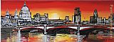The Golden Stairs Paintings - Golden Thames by Paul Kenton